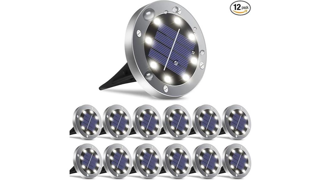 12 pack waterproof solar lights