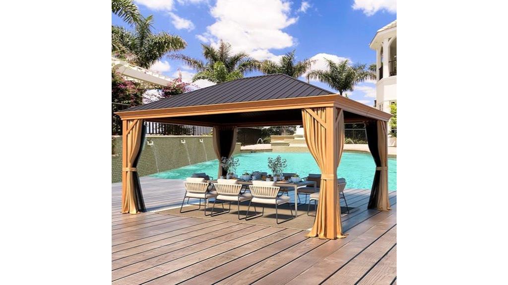 12x16 gazebo with steel roof