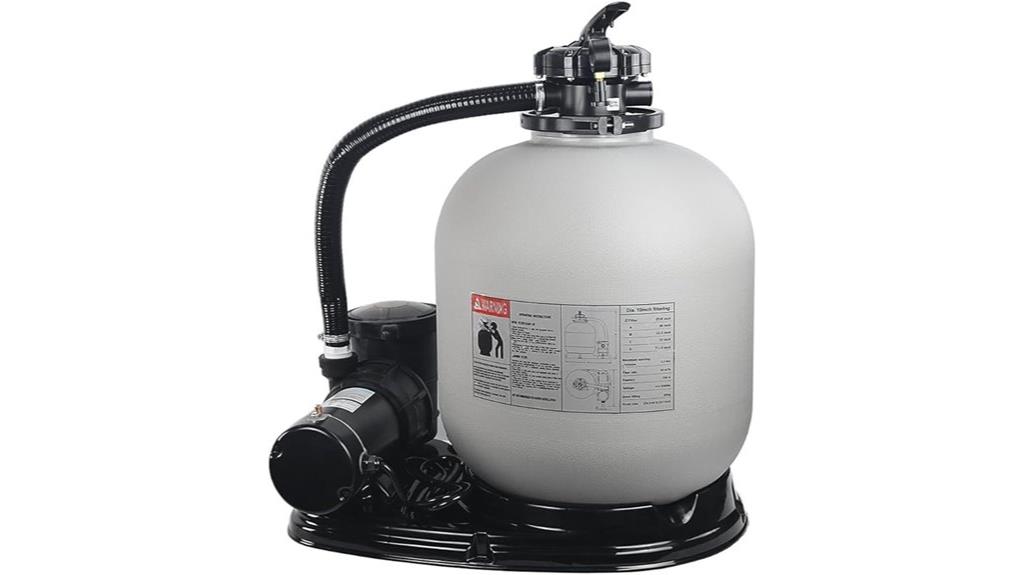 19 inch sand filter 1 5hp pump