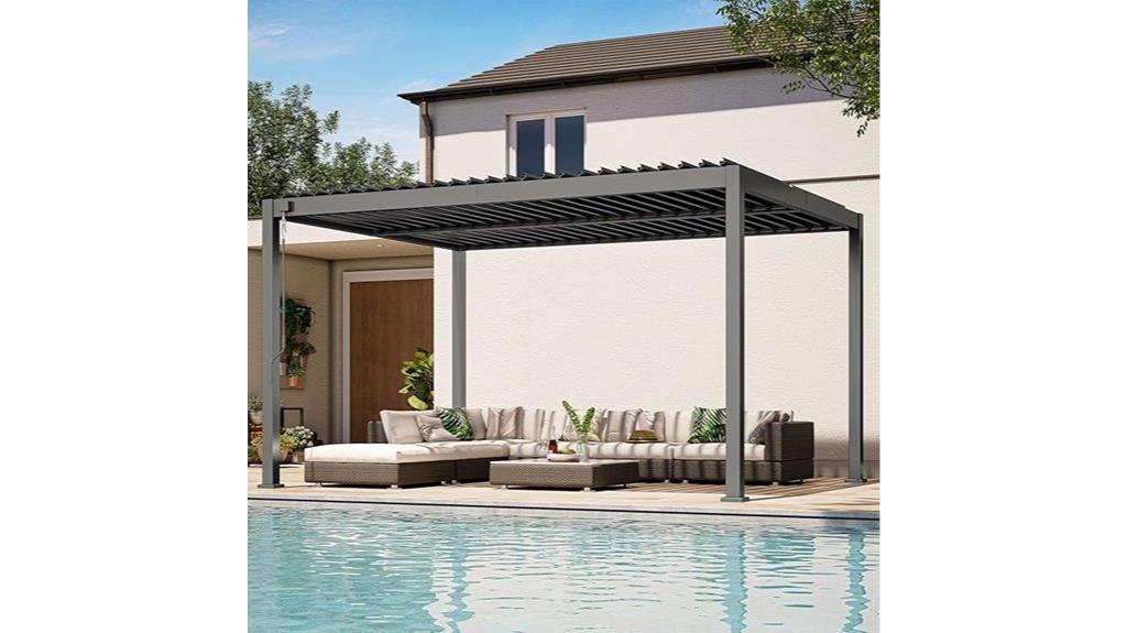 adjustable aluminum pergola