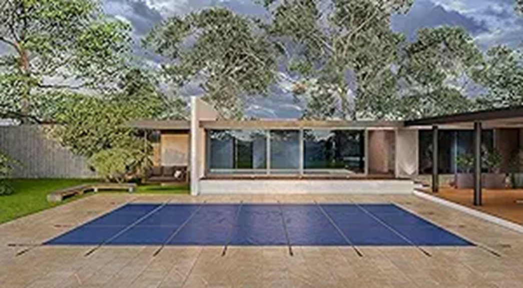 blue mesh pool cover