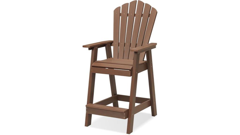 brown polystyrene adirondack stool