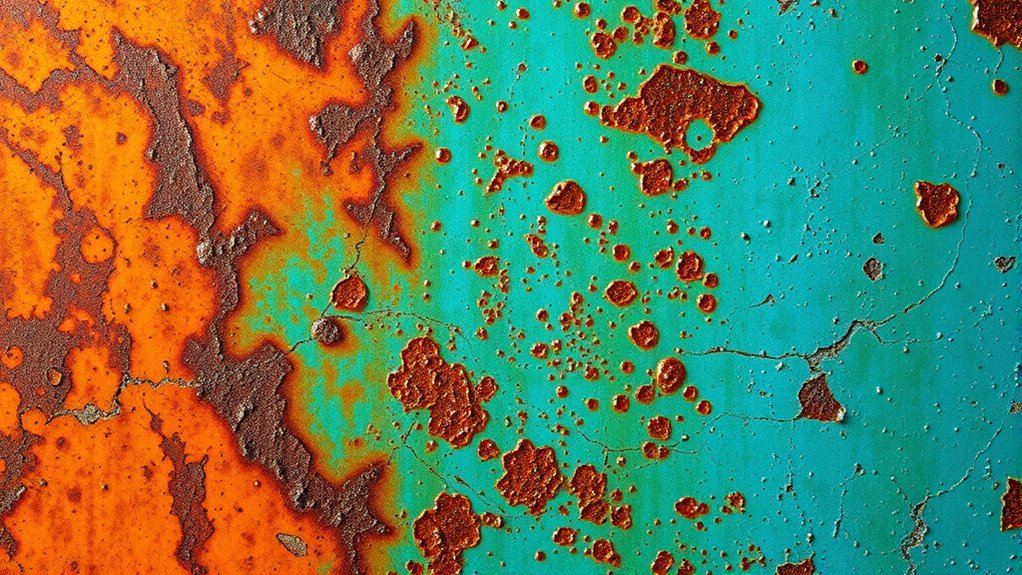 chemical reactions create colorful patinas