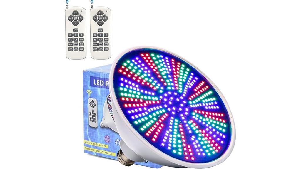 colorful pool light remote