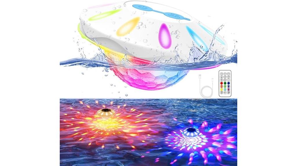 colorful waterproof floating lights