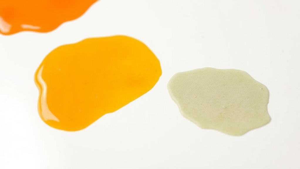 faint yellow translucent stain