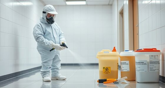 fecal cleanup disinfection process