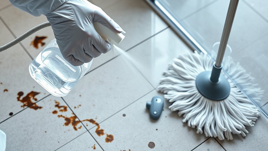 fecal spill cleanup procedures