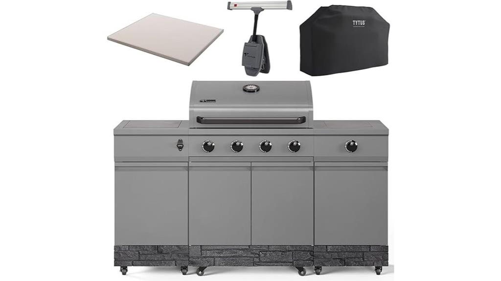 five burner gas grill