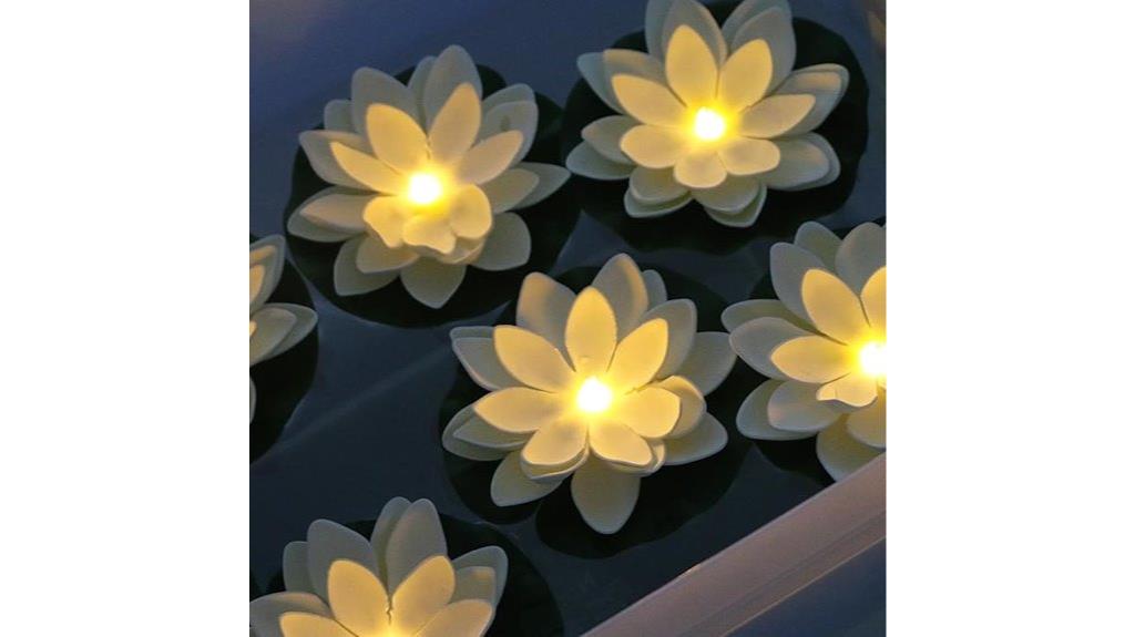 floating lotus water lights