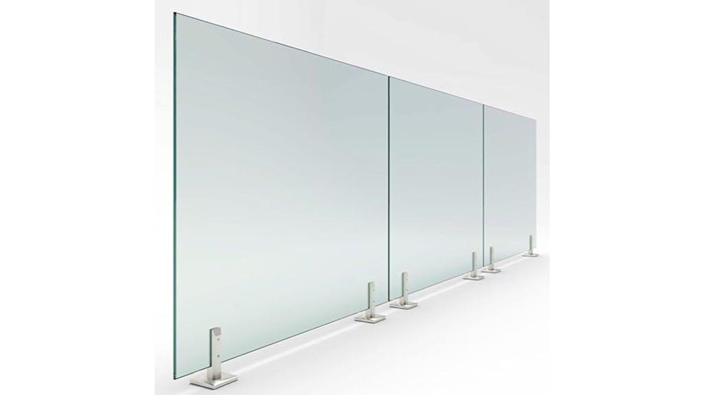 glossy transparent barrier panels