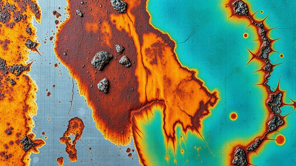 iron reacts stains form