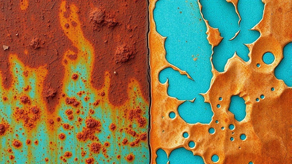 iron rust copper patina