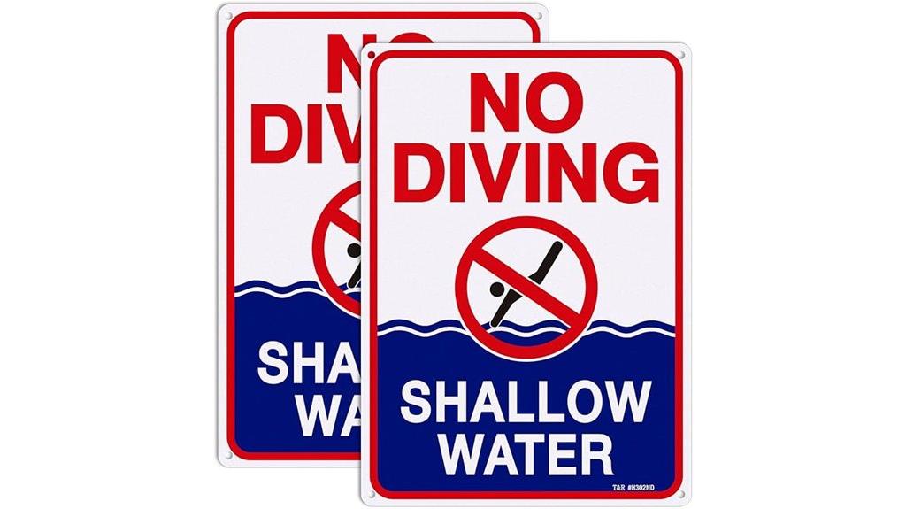 no diving in shallow water