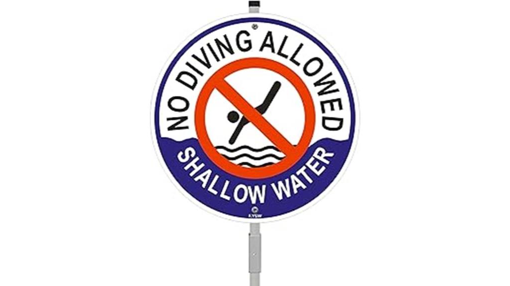 no diving sign