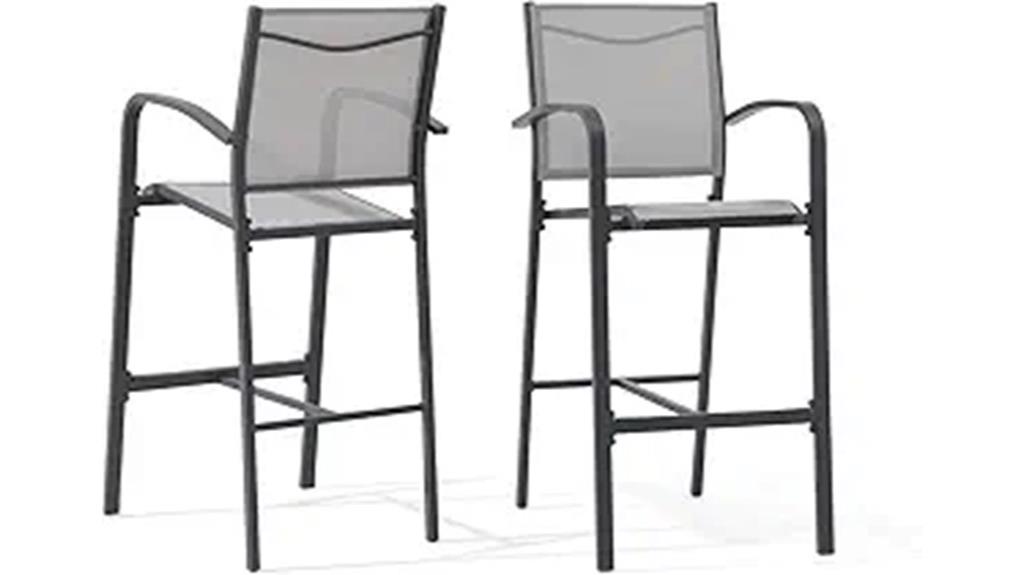 orange casual outdoor stools