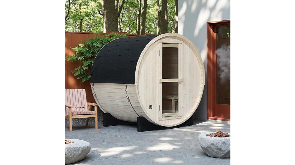 outdoor four person sauna