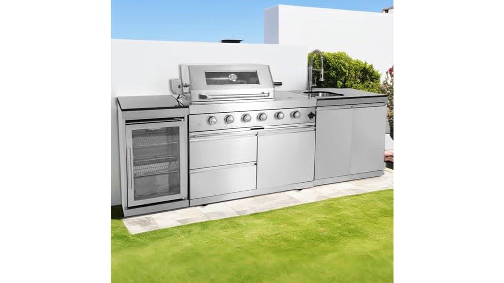 outdoor grilling kitchen island