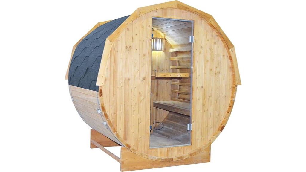 outdoor sauna for four