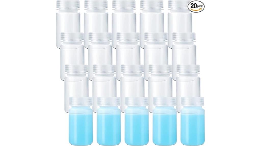pink 20 pack reagent bottles