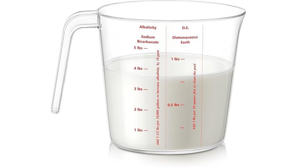 pool chemical measuring scoop