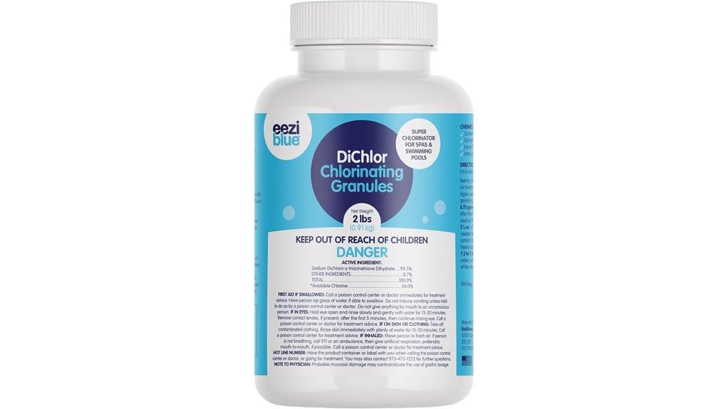 pool disinfectant in granules