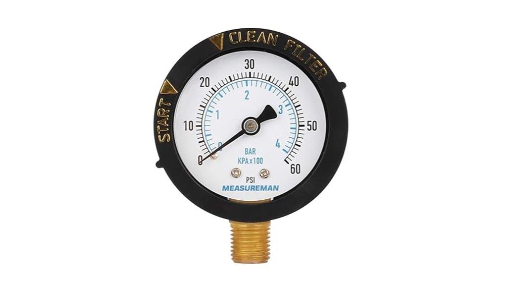 pool filter pressure gauge