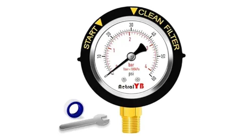 pool filter pressure gauge