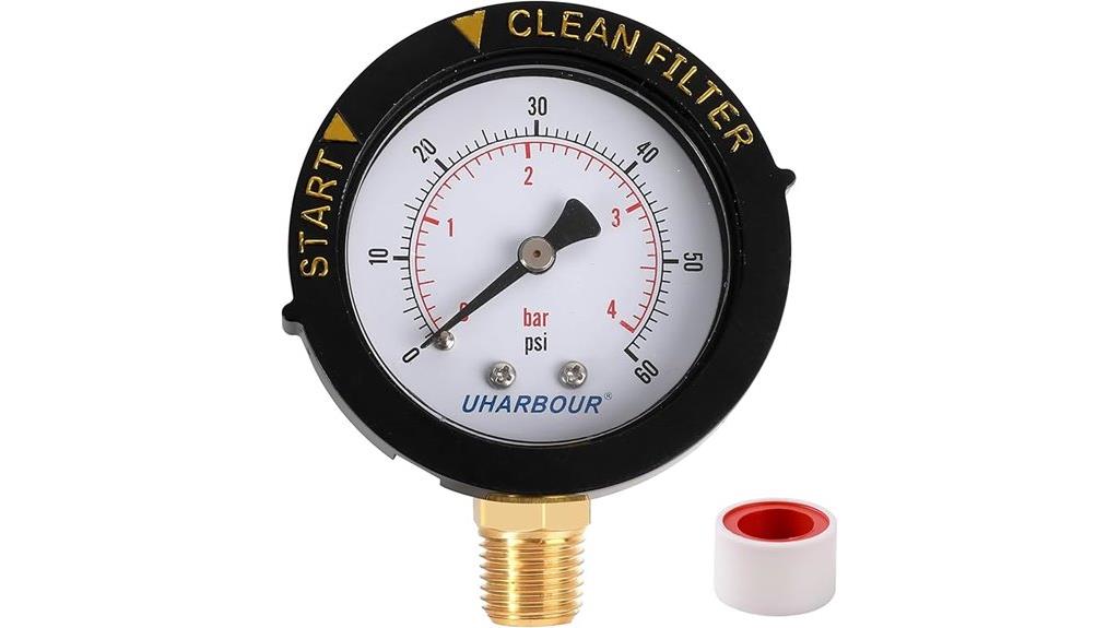 pool filter pressure gauge