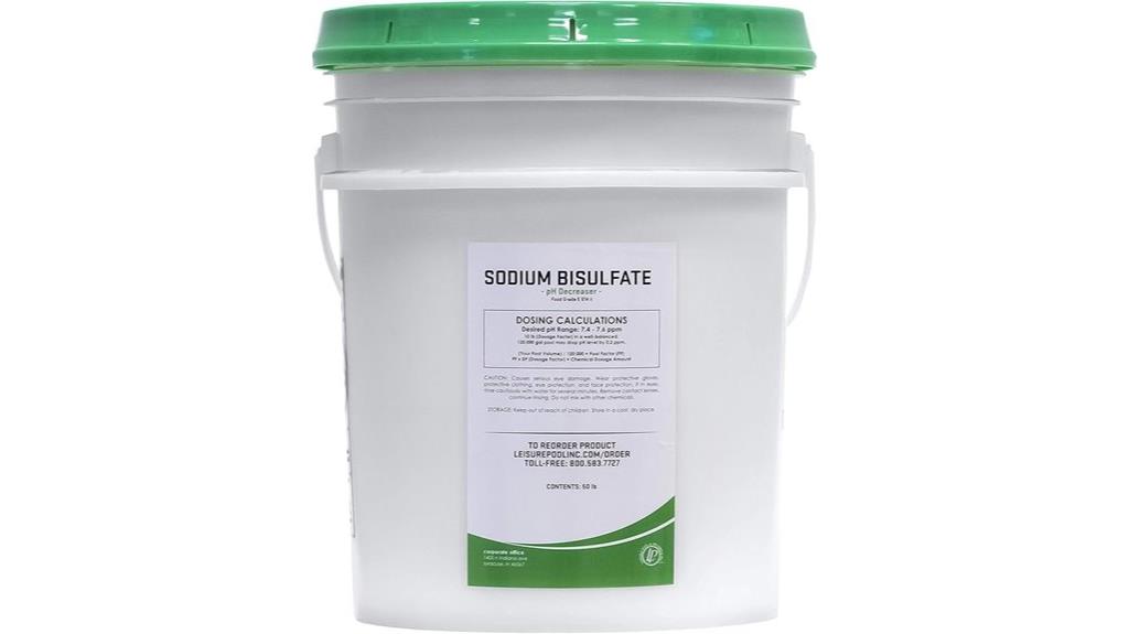 pool ph reducing chemical
