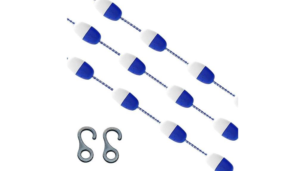 pool rope and float