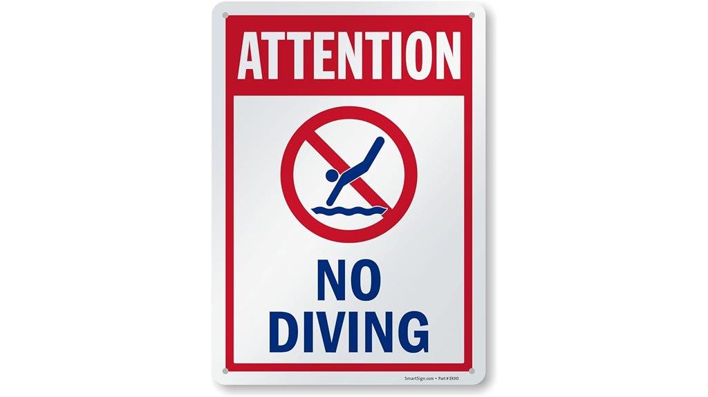 pool safety metal sign