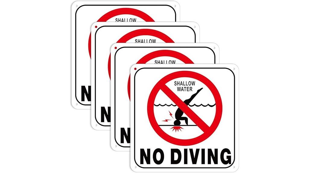 pool safety reflective sign