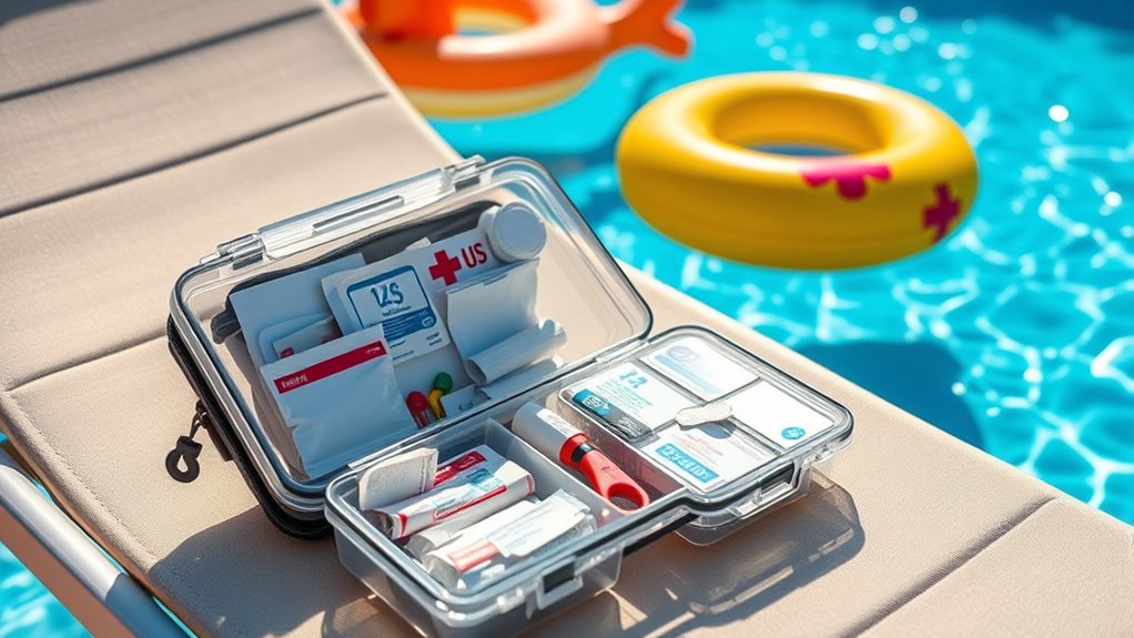 poolside waterproof first aid