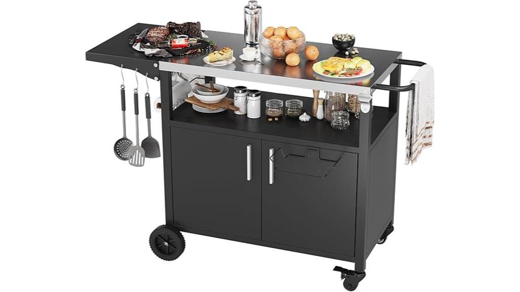 portable grill cart storage