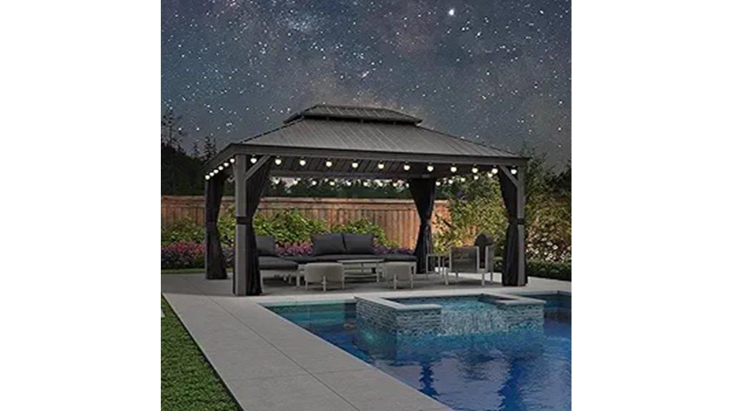 purple leaf aluminum gazebo