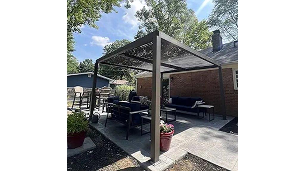 purple leaf aluminum pergola