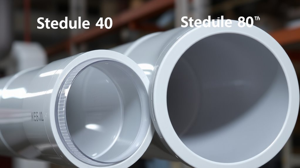 pvc pipe pressure differences