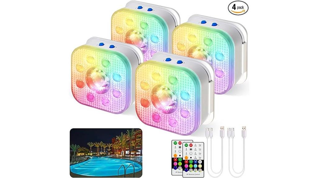 rechargeable waterproof led pool lights