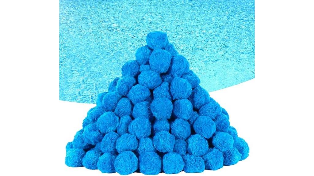 reusable blue pool filter balls
