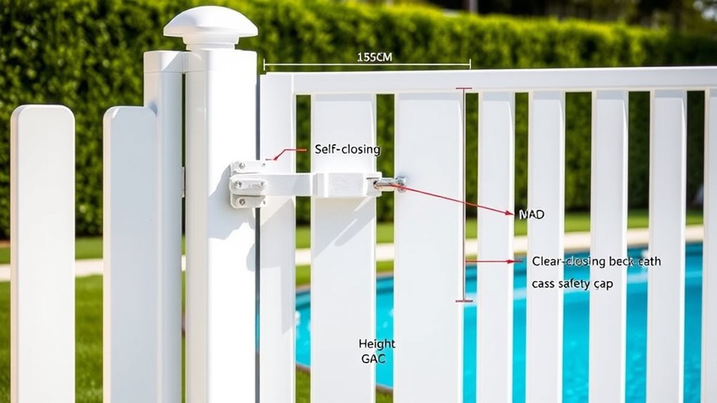 secure self closing gate mechanisms