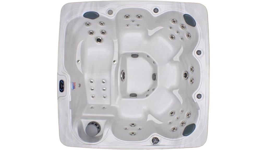 six person hot tub with jets