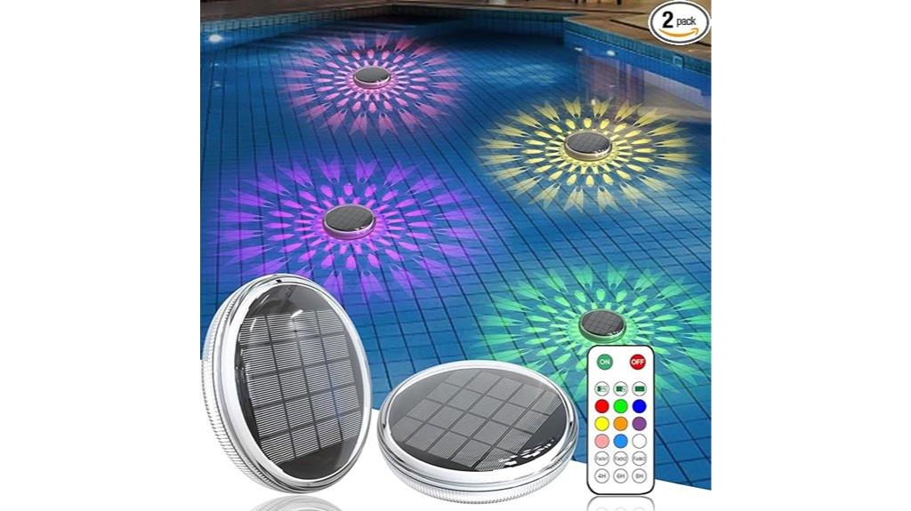 solar powered floating pool lights