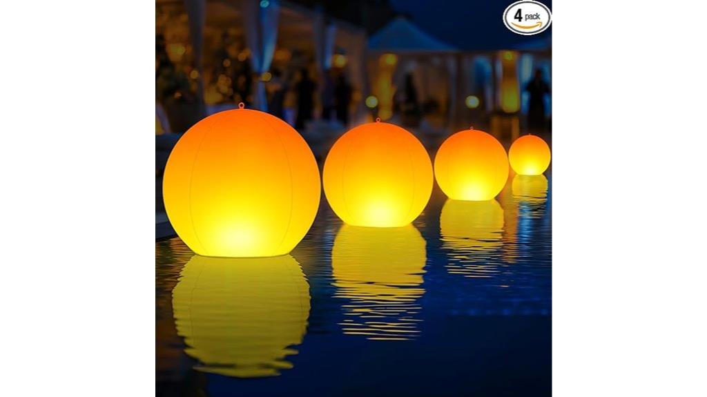solar powered floating pool lights