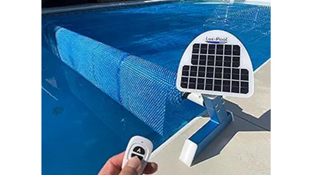 solar powered pool blanket reel