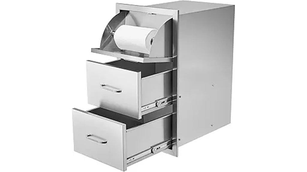 stainless double drawer kitchen