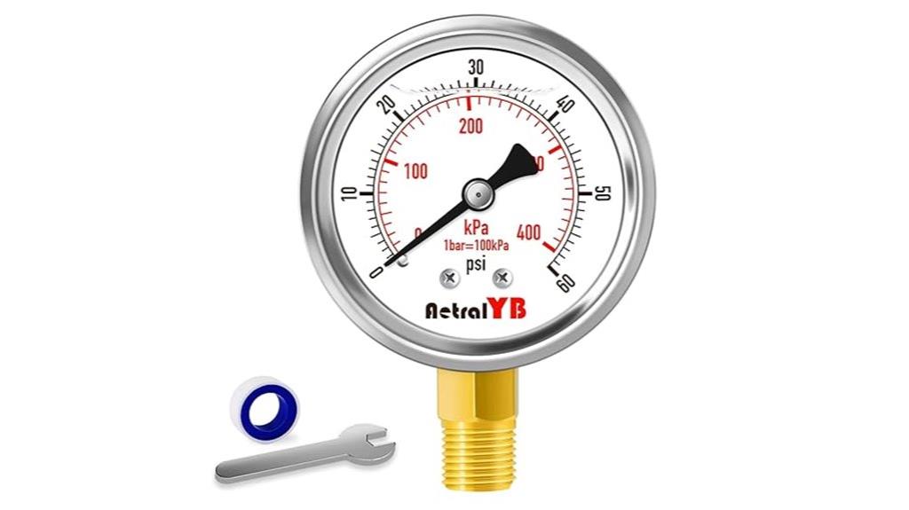 stainless steel glycerin gauge