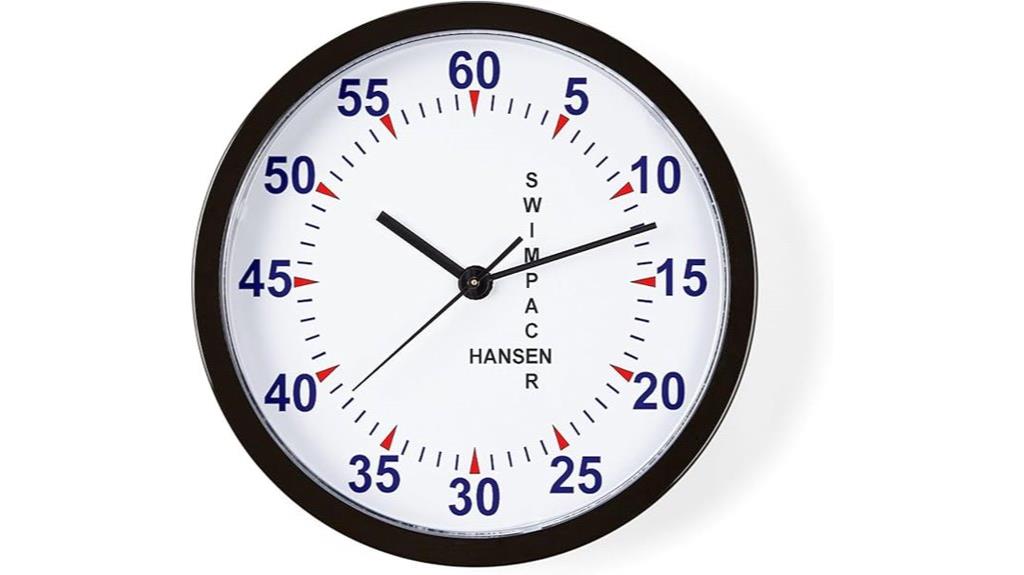 swim pace wall clock