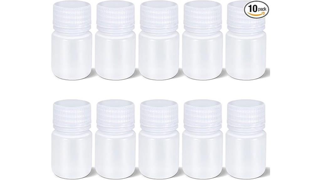 ten 1 oz airtight bottles