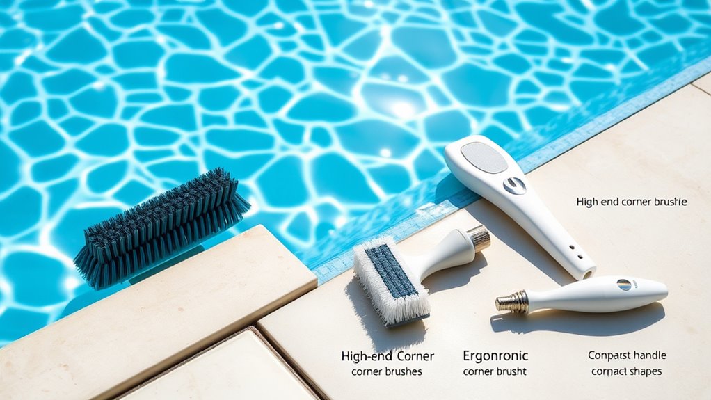 top pool corner brush selection
